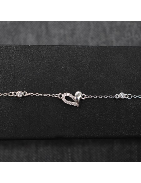 SILVER BRACELET WITH ZIRCONIA