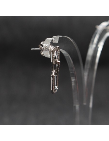 DANGLING EARRINGS WITH ZIRCON