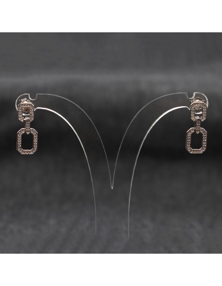 DANGLING EARRINGS WITH ZIRCON