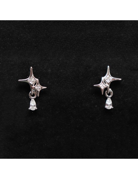 DANGLING EARRINGS WITH ZIRCON