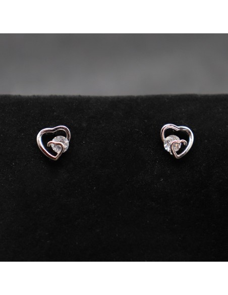 SILVER EARRINGS WITH ZIRCONIA