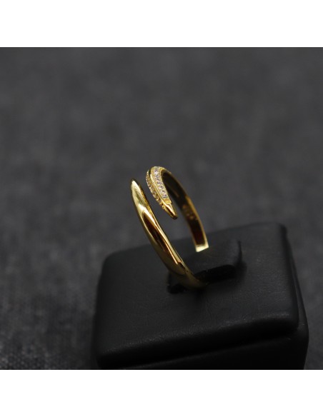 ZIRCONIA GOLD PLATED RING