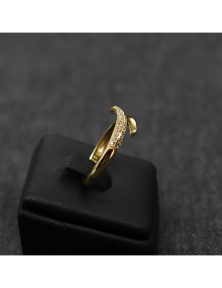 ZIRCONIA GOLD PLATED RING