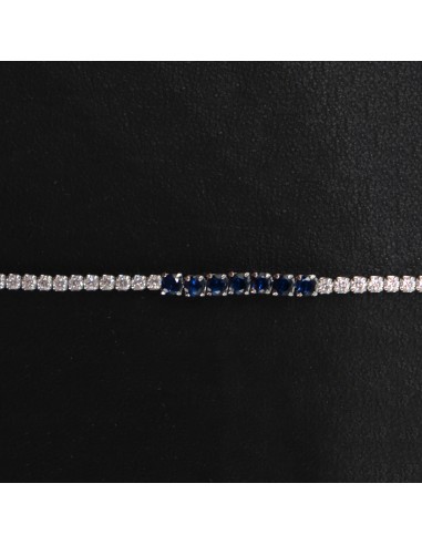 BRACELET WITH WHITE AND BLUE ZIRCON