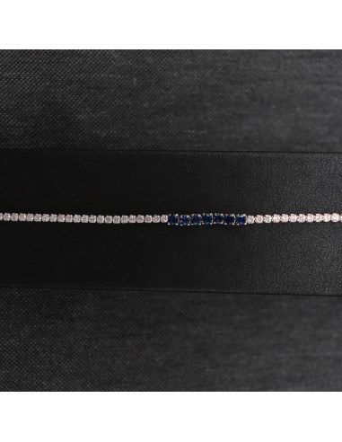 BRACELET WITH WHITE AND BLUE ZIRCON