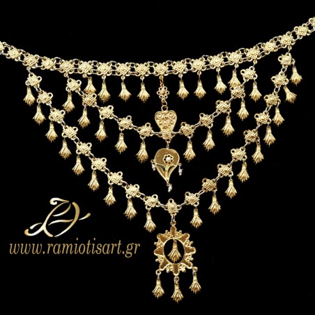 Greek traditional jewellery from Crete "giordani" for the cretan costume