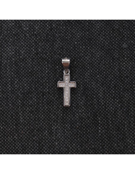 SILVER CROSS WITH ZIRCONIA