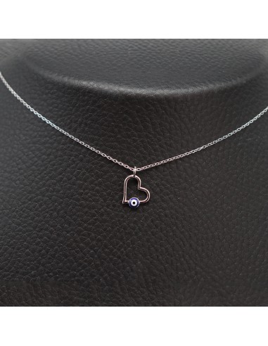 SILVER NECKLACE WITH BLUE EYE