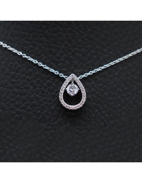 SILVER NECKLACE WITH ZIRCONIA