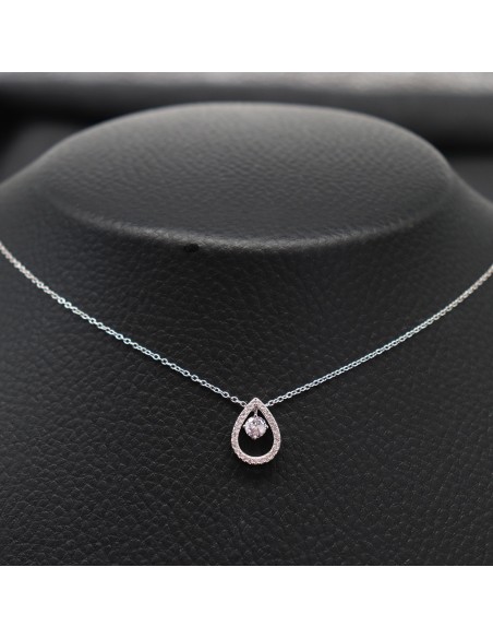 SILVER NECKLACE WITH ZIRCONIA