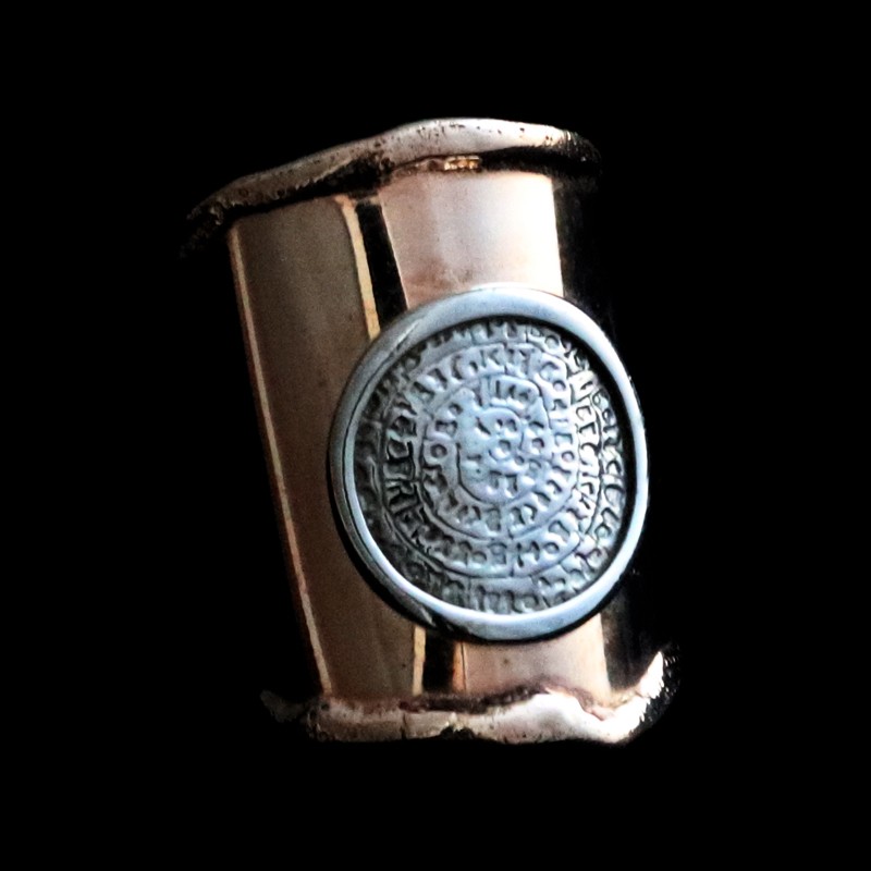 chevalier ring in silver plated with pink platinum