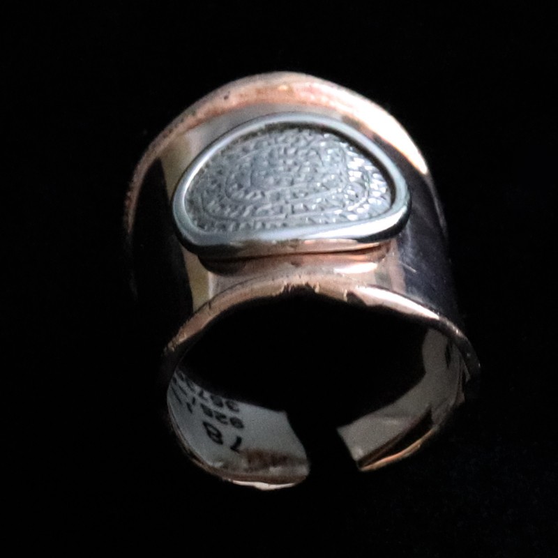 chevalier ring in silver plated with pink platinum