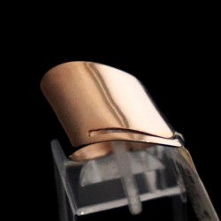 chevalier ring in silver plated with pink platinum