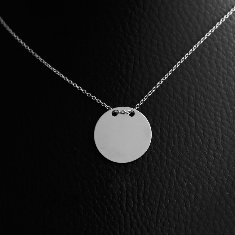 necklace silver circle platinum