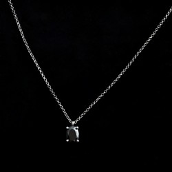 necklace silver black onyx