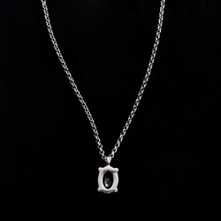necklace silver black onyx 2