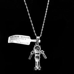 κολιε ασημι ανθρωπακι με πετρες ζιργκον 2