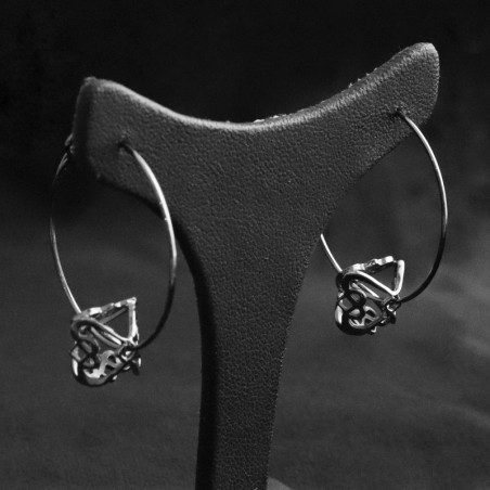 earrings silver rings with hearts