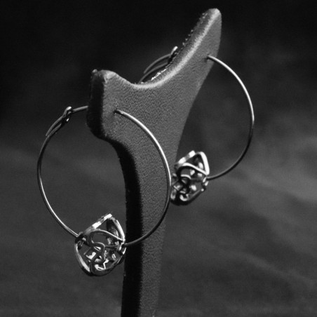 earrings silver rings with hearts