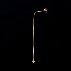 silver earrings with hanging cross