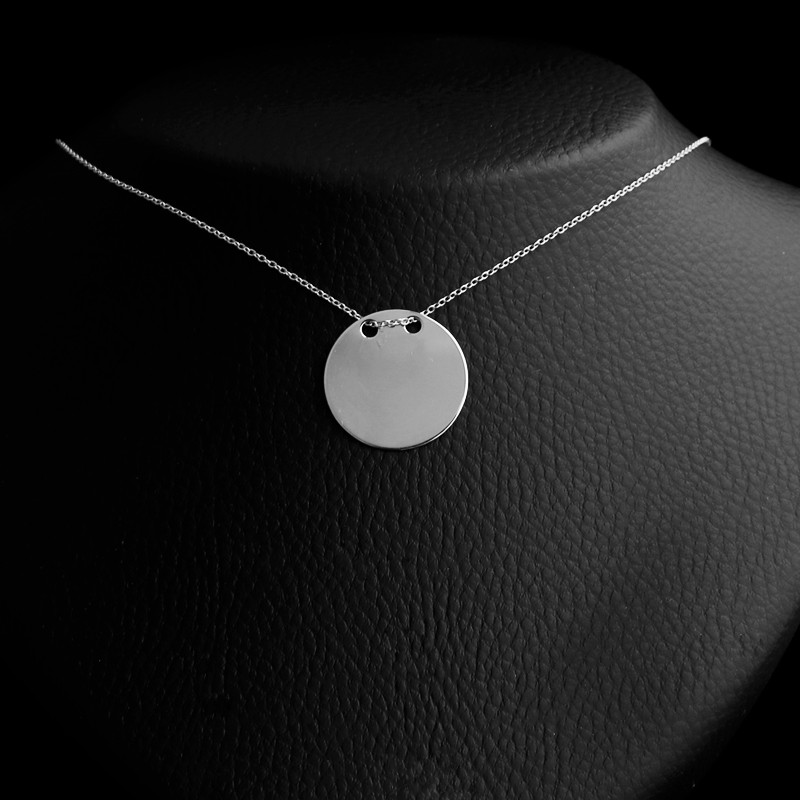 necklace silver circle