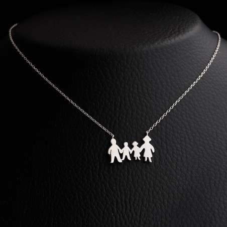necklace silver family