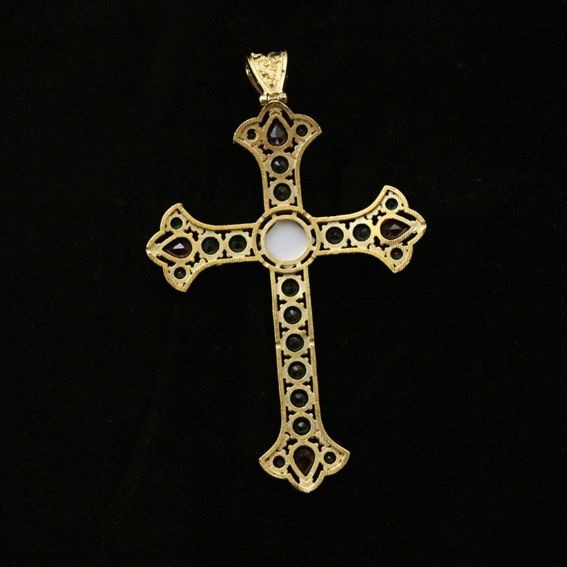 pectoral cross ΣΤ31-053 red green cubic...