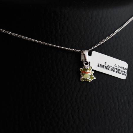 κολιε ασημι με κροκοδειλακι