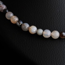 κολιε με γκρι πετρα αχατη 2