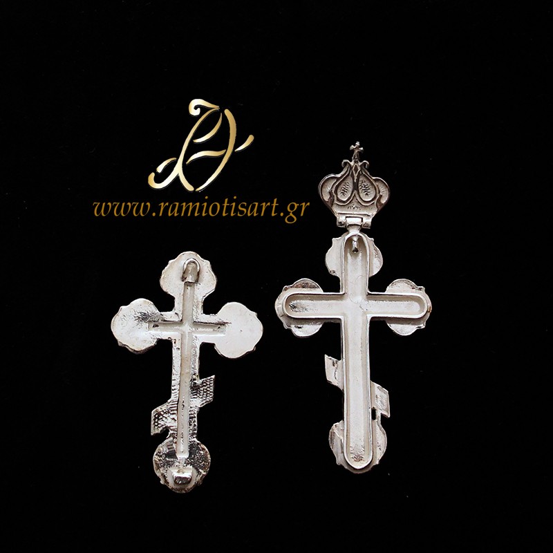 pectoral cross silver reliquary small