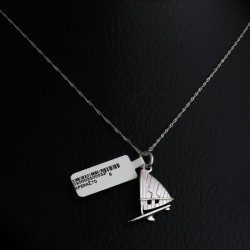 κολιε ασημι καραβακι