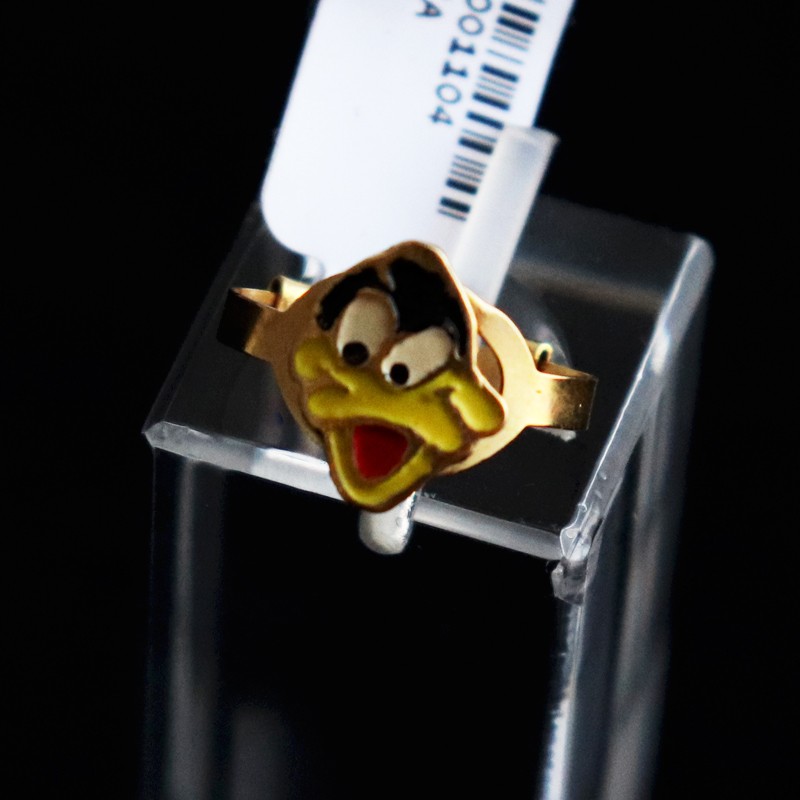 παιδικο χρυσο δαχτυλιδι donalt