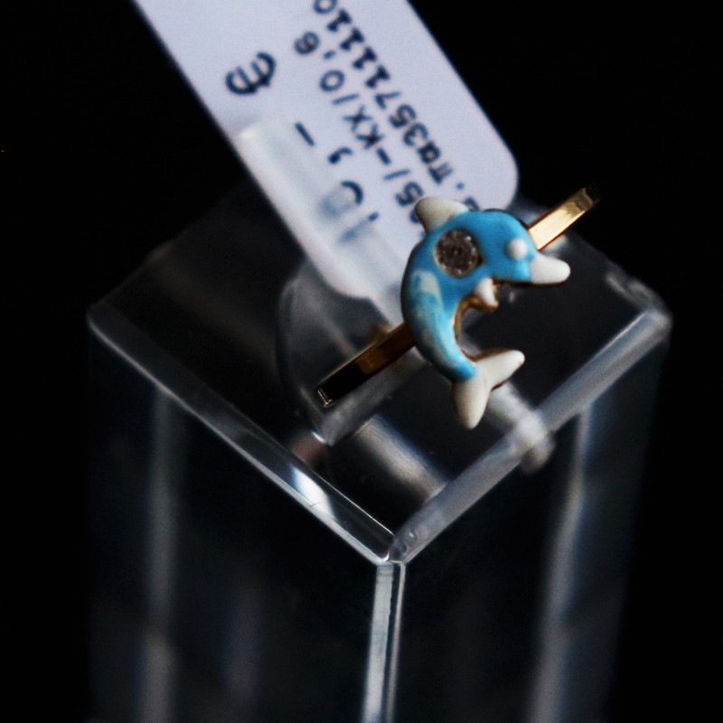 παιδικο δαχτυλιδι χρυσο δελφινι