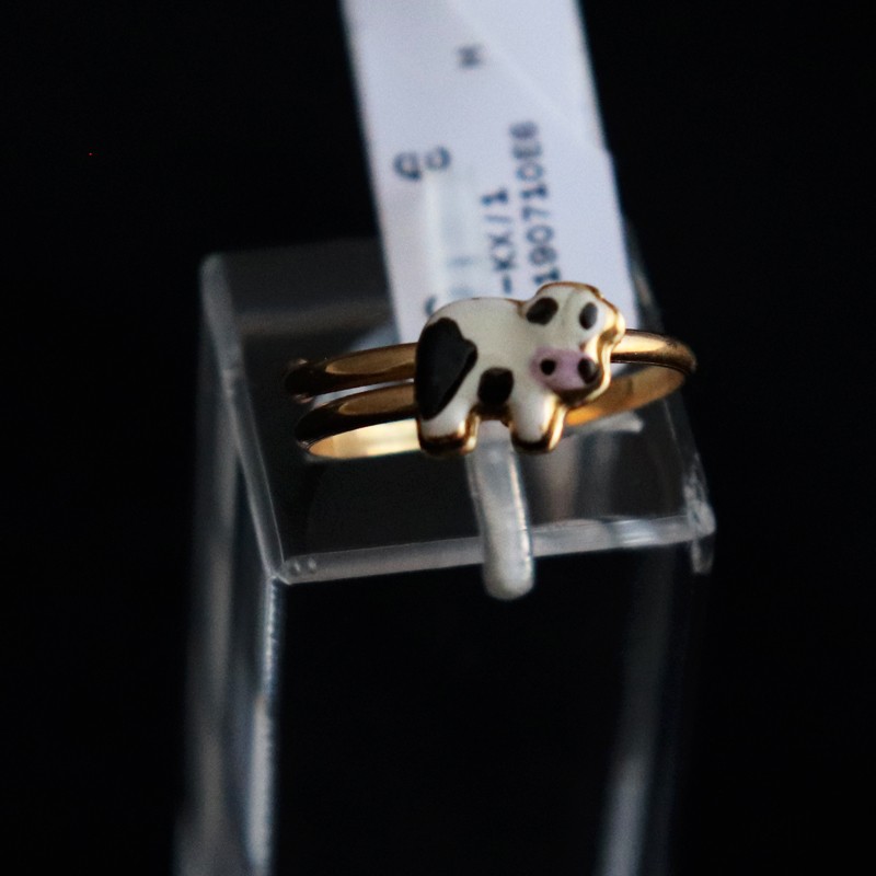 baby gold cow ring