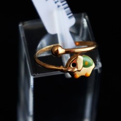 παιδικο χρυσο δαχτυλιδι ελεφαντακι