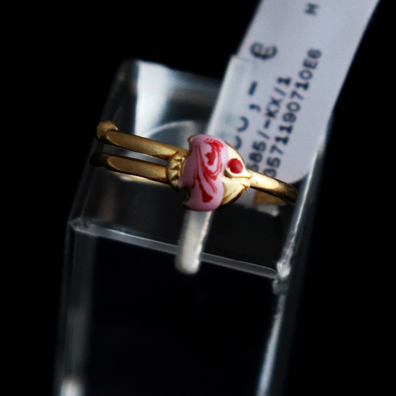 children's gold ring pink fish