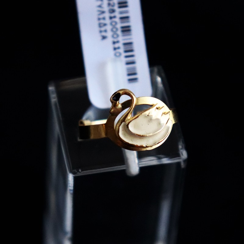 children's gold swan ring