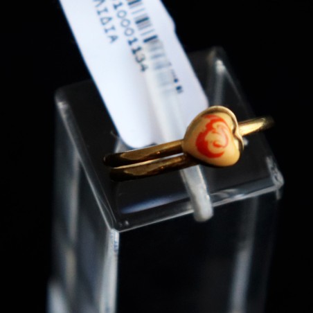 children's gold ring orange heart
