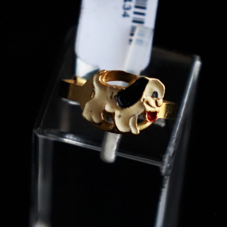children's gold dog ring