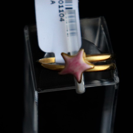 children's gold ring pink star