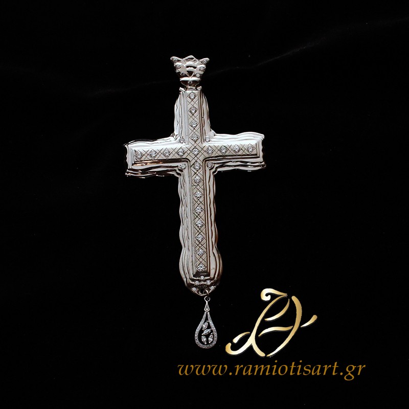 pectoral cross for priest silver decorated with...