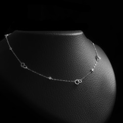 necklaces with hoops and white cubic zirconia stones 2